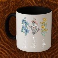 Retro Foxtrots Deltas Tangos Flower Coffee Mug thumb 2