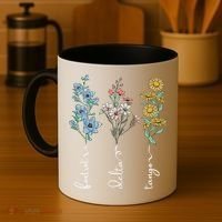 Retro Foxtrots Deltas Tangos Flower Coffee Mug thumb 4