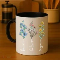 Retro Foxtrots Deltas Tangos Flower Coffee Mug thumb 4