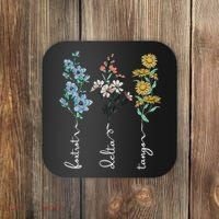 Retro Foxtrots Deltas Tangos Flower Coaster thumb 0