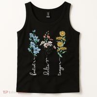 Retro Foxtrots Deltas Tangos Flower Tank Top thumb 2