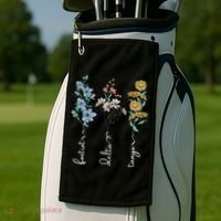 Retro Foxtrots Deltas Tangos Flower Golf Towel thumb 2