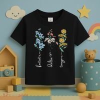 Retro Foxtrots Deltas Tangos Flower Toddler T-Shirt thumb 3