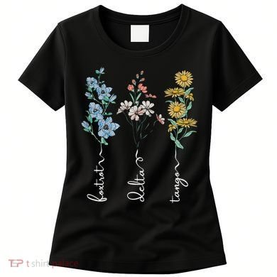 Retro Foxtrots Deltas Tangos Flower Women's T-Shirt