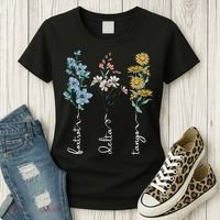 Retro Foxtrots Deltas Tangos Flower Women's T-Shirt thumb 3