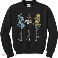 Retro Foxtrots Deltas Tangos Flower Kids Sweatshirt thumb 0