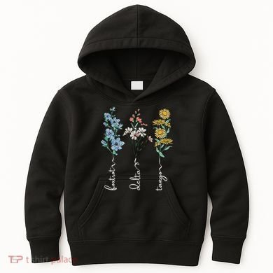 Retro Foxtrots Deltas Tangos Flower Kids Hoodie