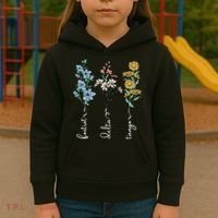 Retro Foxtrots Deltas Tangos Flower Kids Hoodie thumb 3