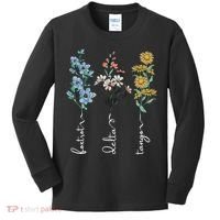 Retro Foxtrots Deltas Tangos Flower Kids Long Sleeve Shirt thumb 0