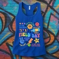 Retro Field Day Last Day Of School Teacher Field Day Cute Gift Women's Tank Top thumb 3