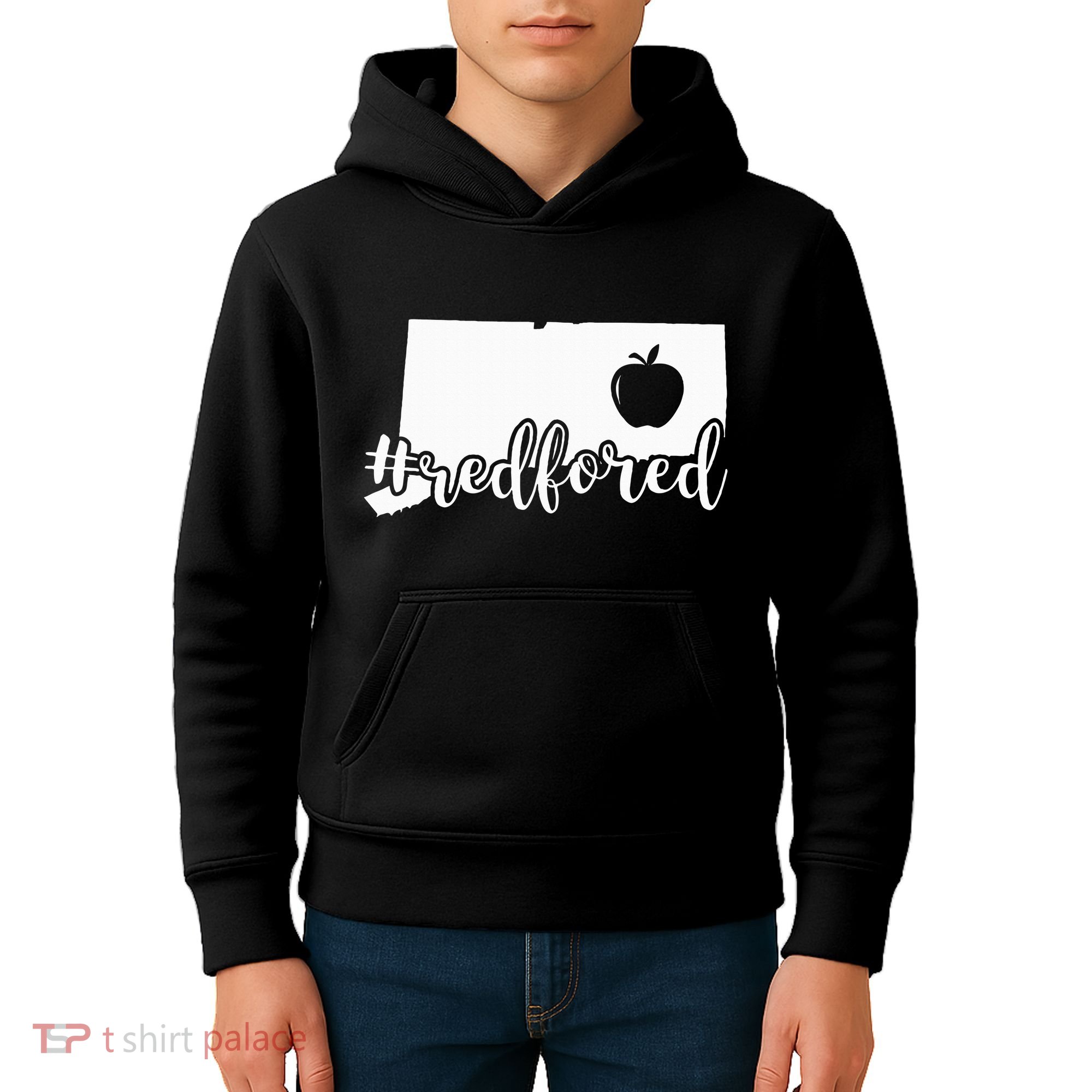 Red For Ed Connecticut Teacher Public Education Kids Hoodie