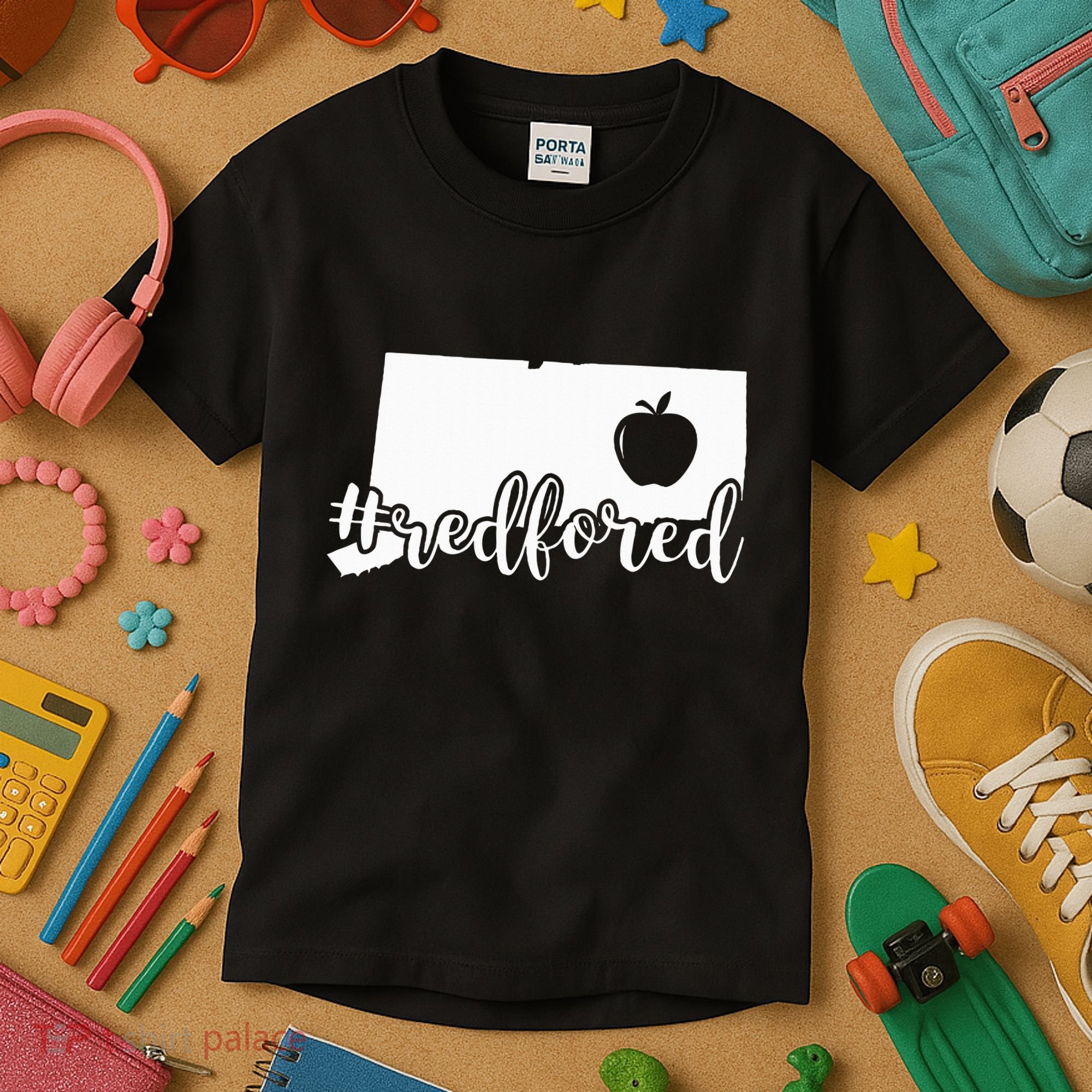 Red For Ed Connecticut Teacher Public Education Kids T-Shirt