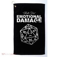 Roll For Emotional Damage Golf Towel thumb 0