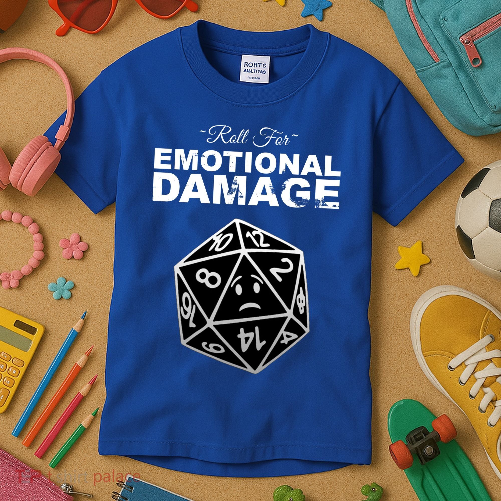 Roll For Emotional Damage Kids T-Shirt