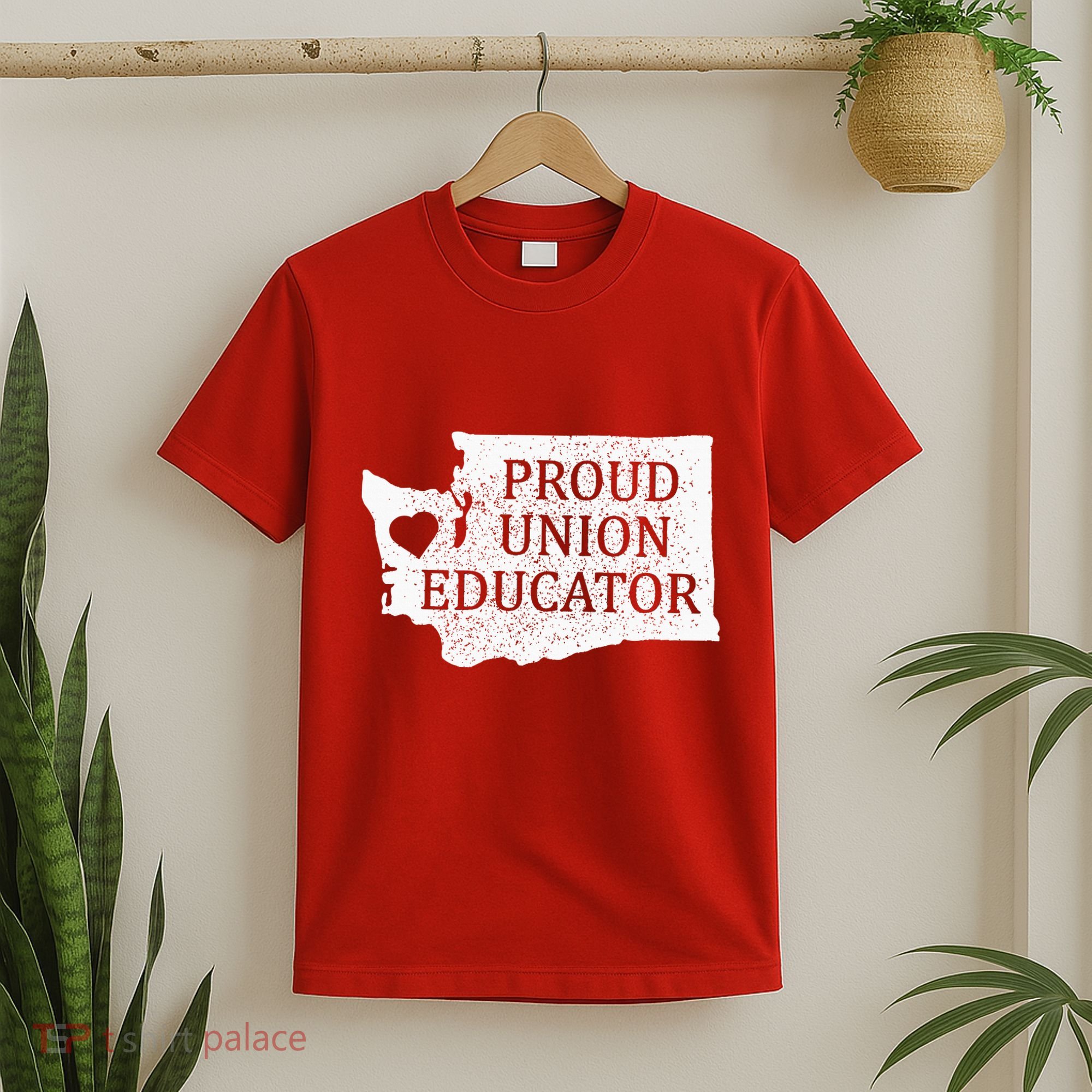Red For Ed Washington Teacher Protest Union Educator T-Shirt