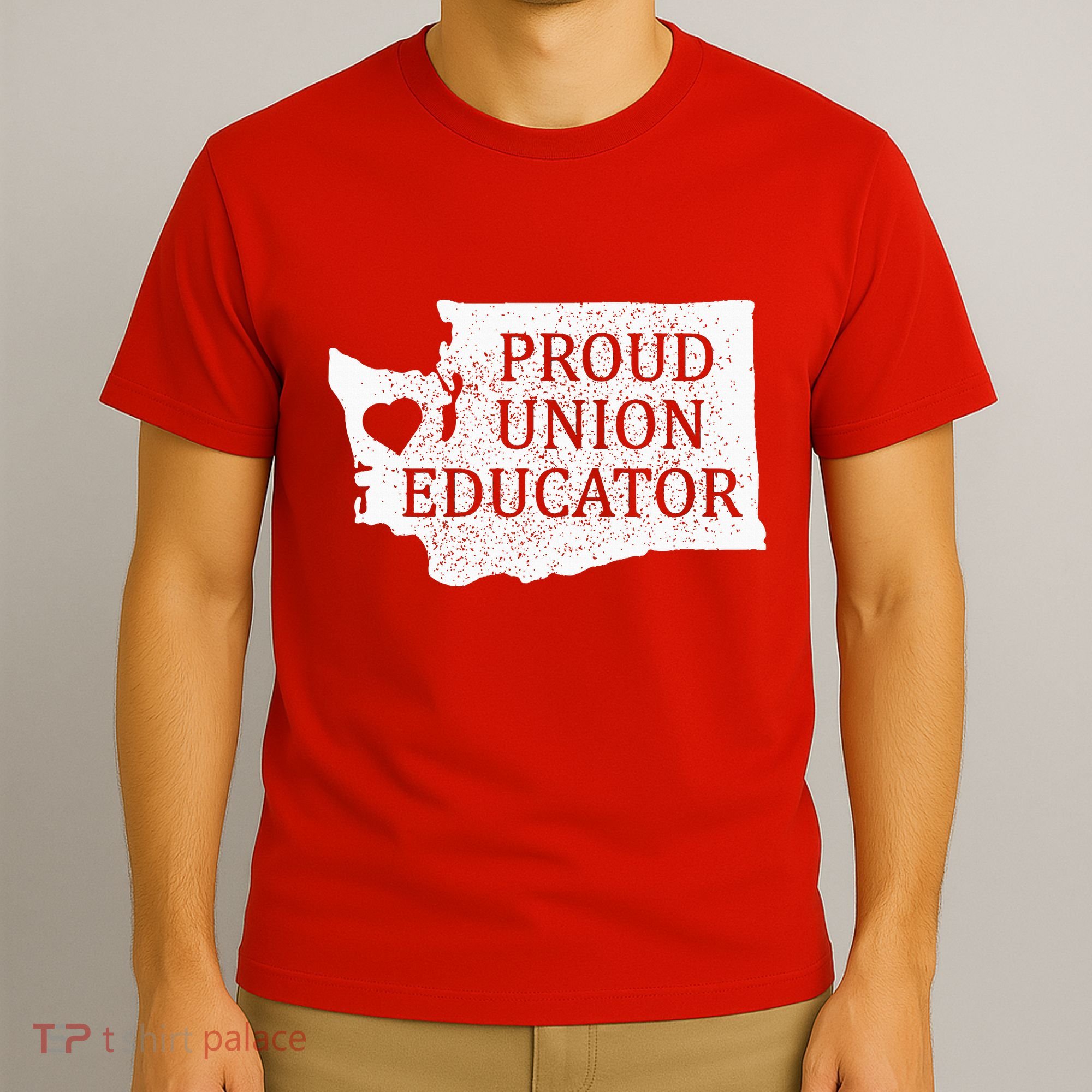 Red For Ed Washington Teacher Protest Union Educator T-Shirt