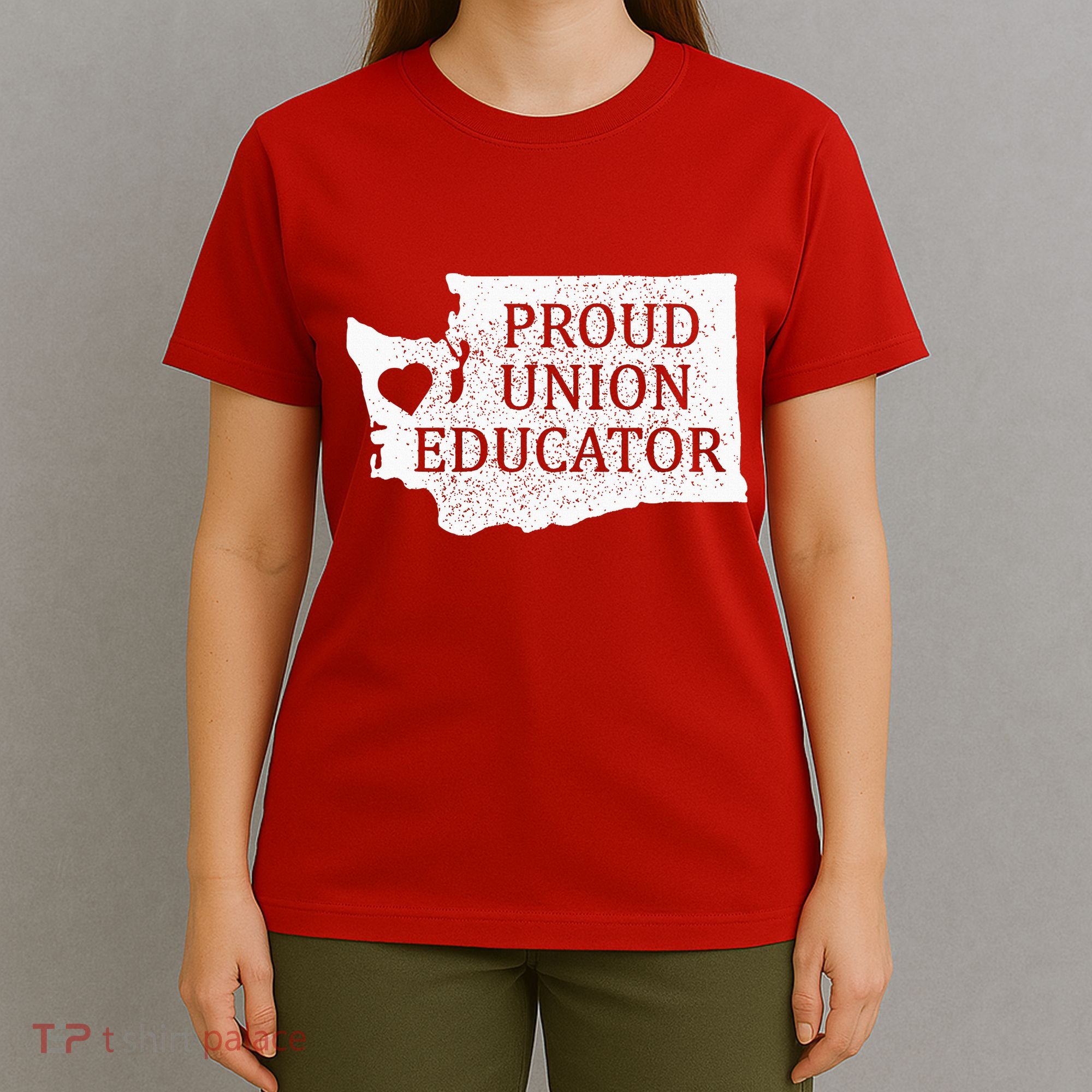 Red For Ed Washington Teacher Protest Union Educator T-Shirt