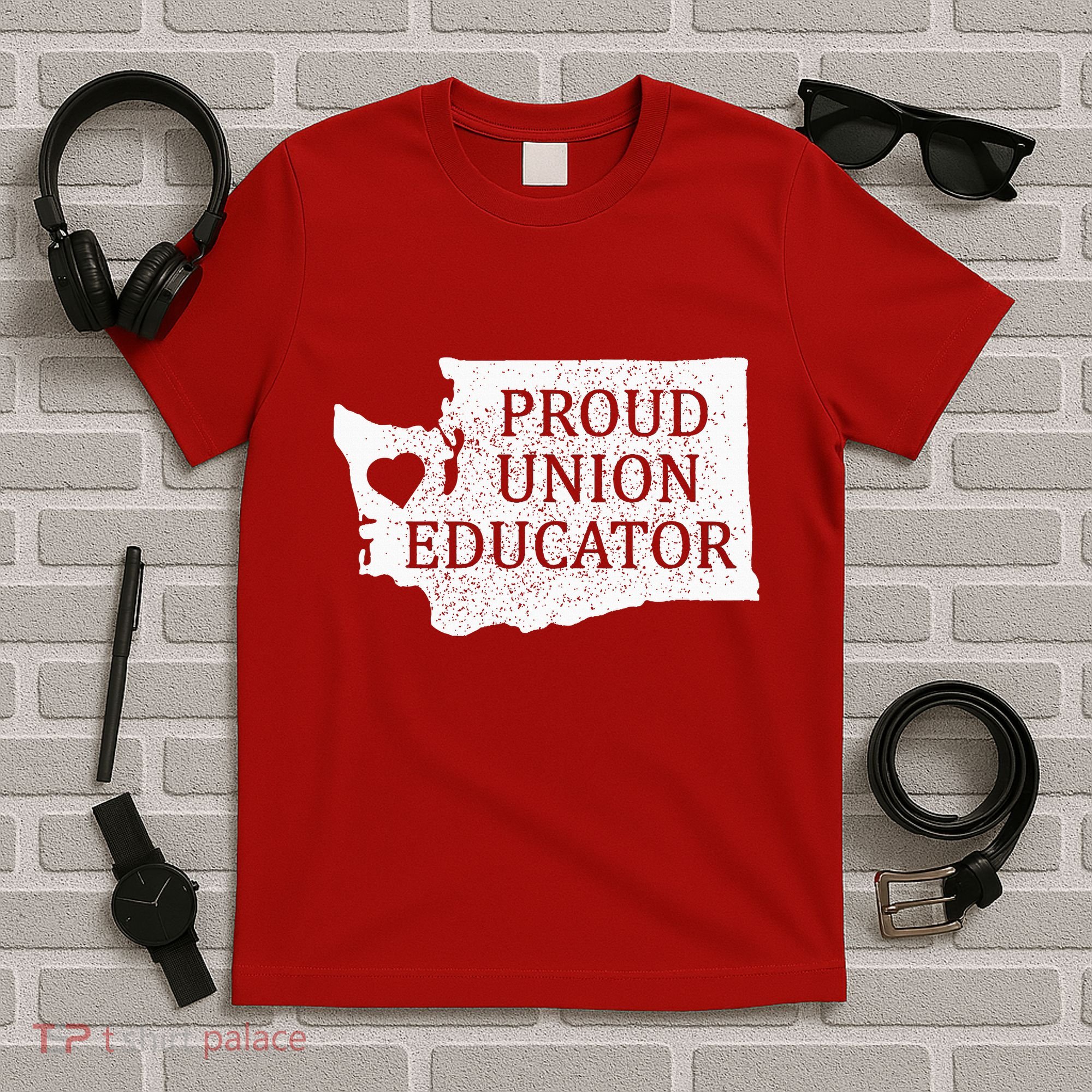 Red For Ed Washington Teacher Protest Union Educator T-Shirt