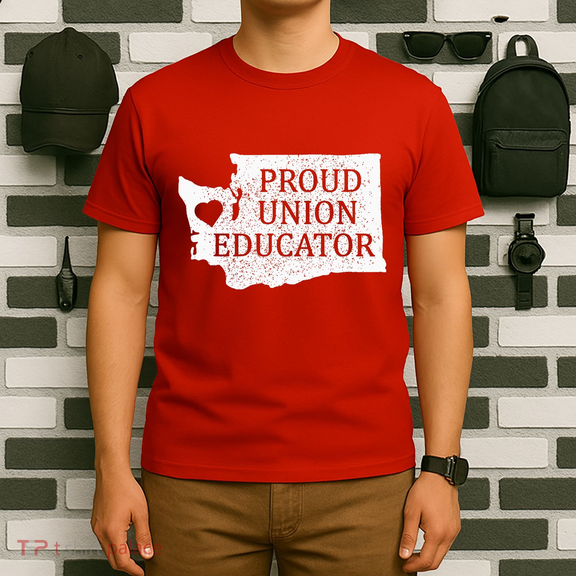 Red For Ed Washington Teacher Protest Union Educator T-Shirt