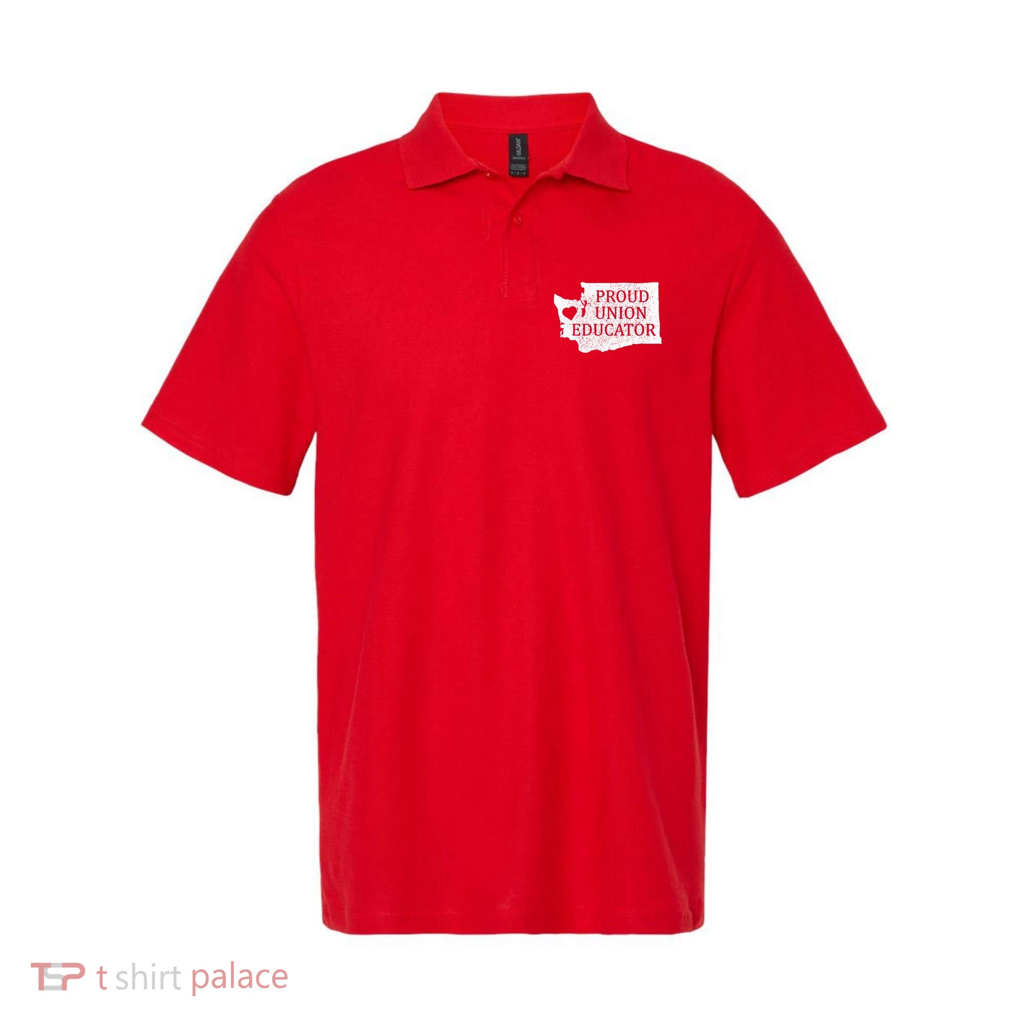 Red For Ed Washington Teacher Protest Union Educator Polo