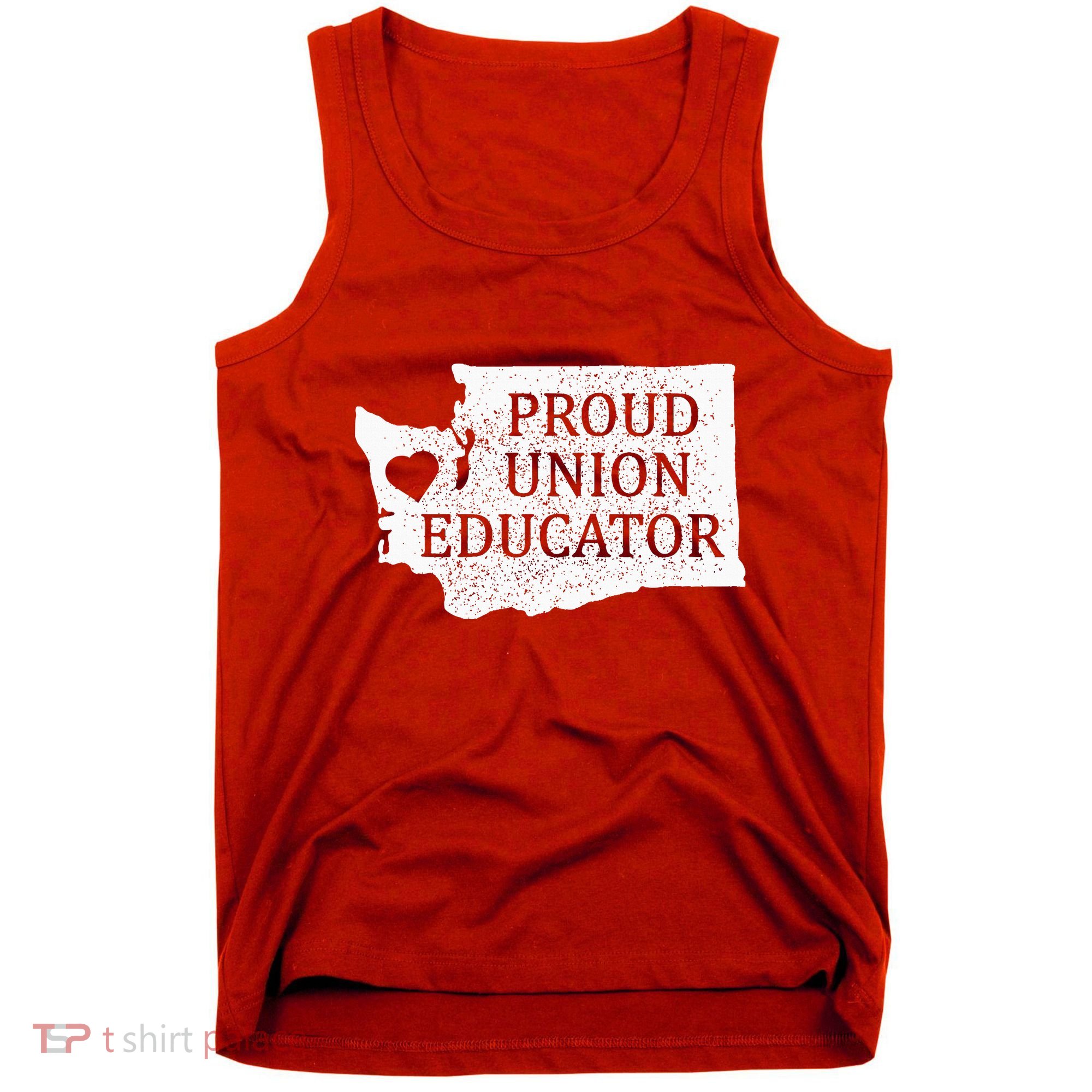 Red For Ed Washington Teacher Protest Union Educator Tank Top