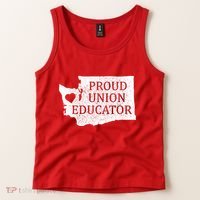 Red For Ed Washington Teacher Protest Union Educator Tank Top thumb 2