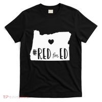 Red For Ed Oregon Teacher Public Education Supporter T-Shirt thumb 0