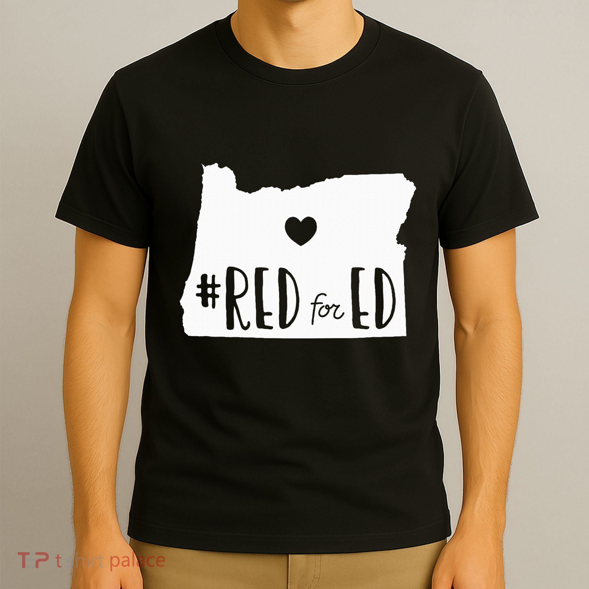 Red For Ed Oregon Teacher Public Education Supporter T-Shirt