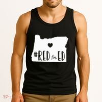 Red For Ed Oregon Teacher Public Education Supporter Tank Top thumb 3