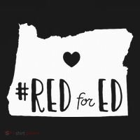 Red For Ed Oregon Teacher Public Education Supporter Kids Long Sleeve Shirt thumb 2