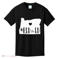 Red For Ed Oregon Teacher Public Education Supporter Kids T-Shirt thumb 0