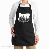 Red For Ed Oregon Trees Teacher Support Apron thumb 2