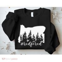 Red For Ed Oregon Trees Teacher Support Sweatshirt thumb 2