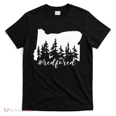 Red For Ed Oregon Trees Teacher Support T-Shirt