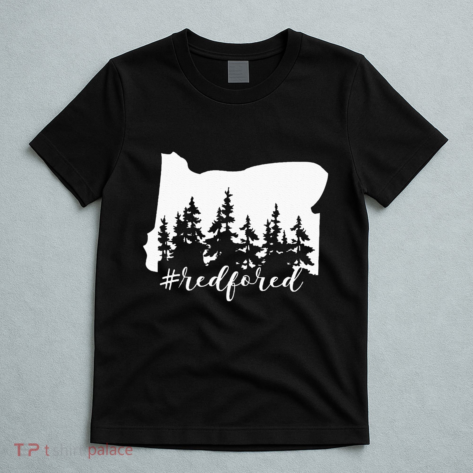 Red For Ed Oregon Trees Teacher Support T-Shirt