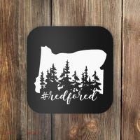 Red For Ed Oregon Trees Teacher Support Coaster thumb 0