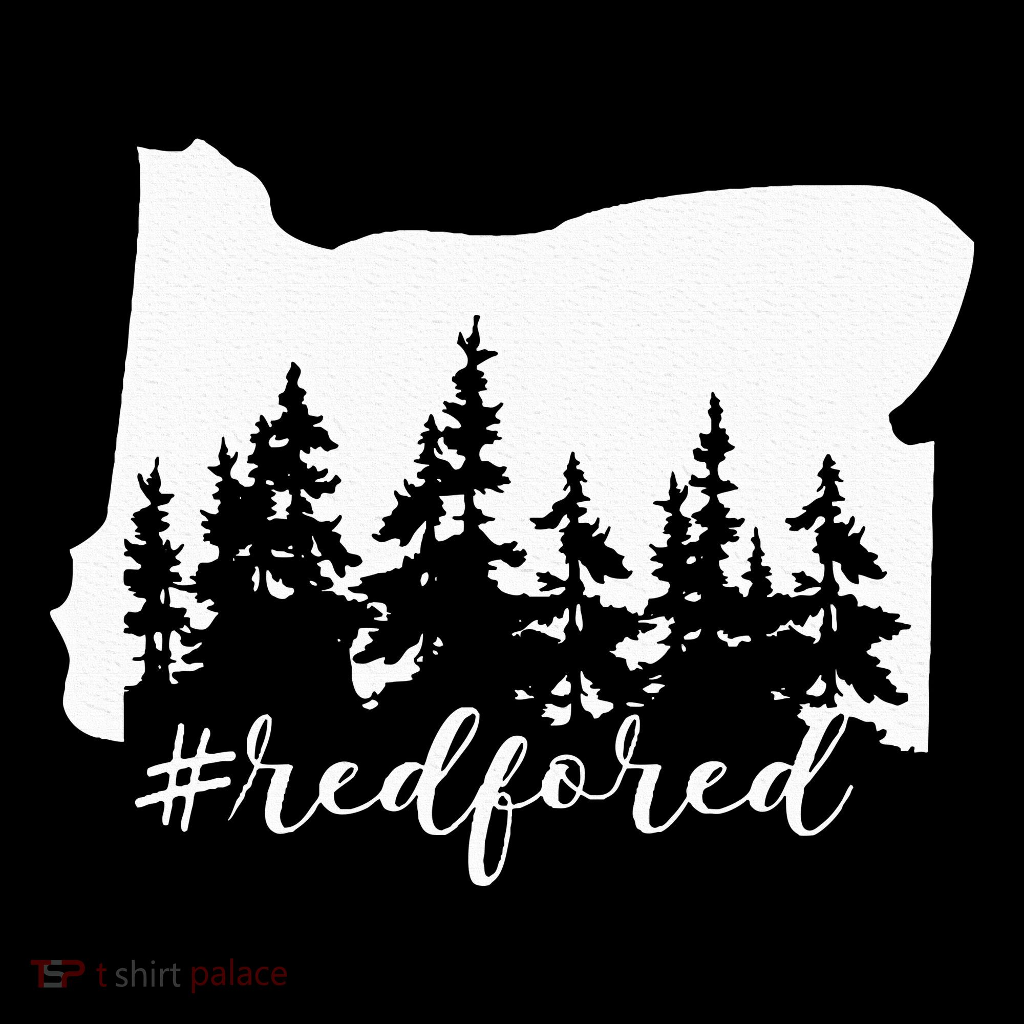 Red For Ed Oregon Trees Teacher Support Coaster