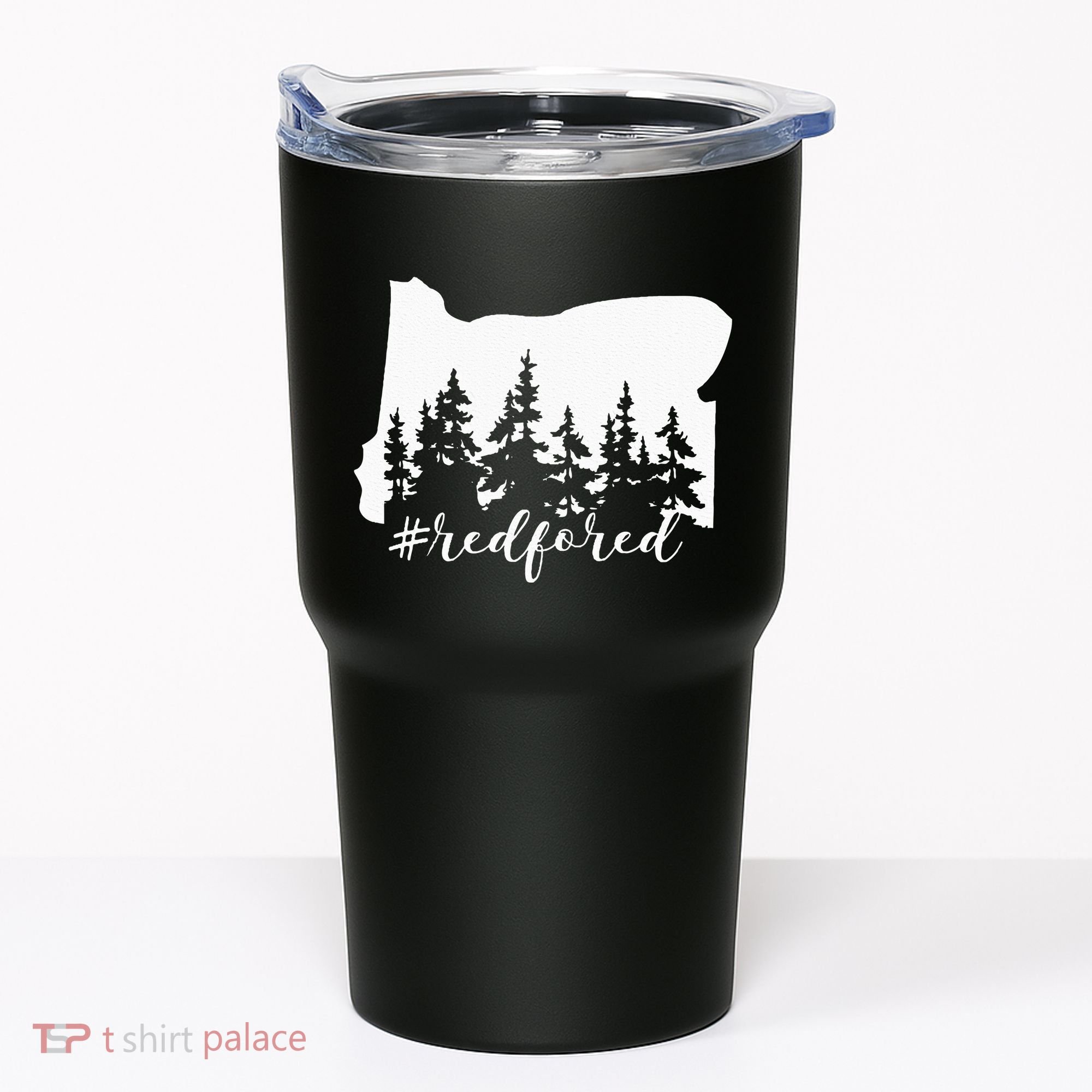 Red For Ed Oregon Trees Teacher Support Tumbler