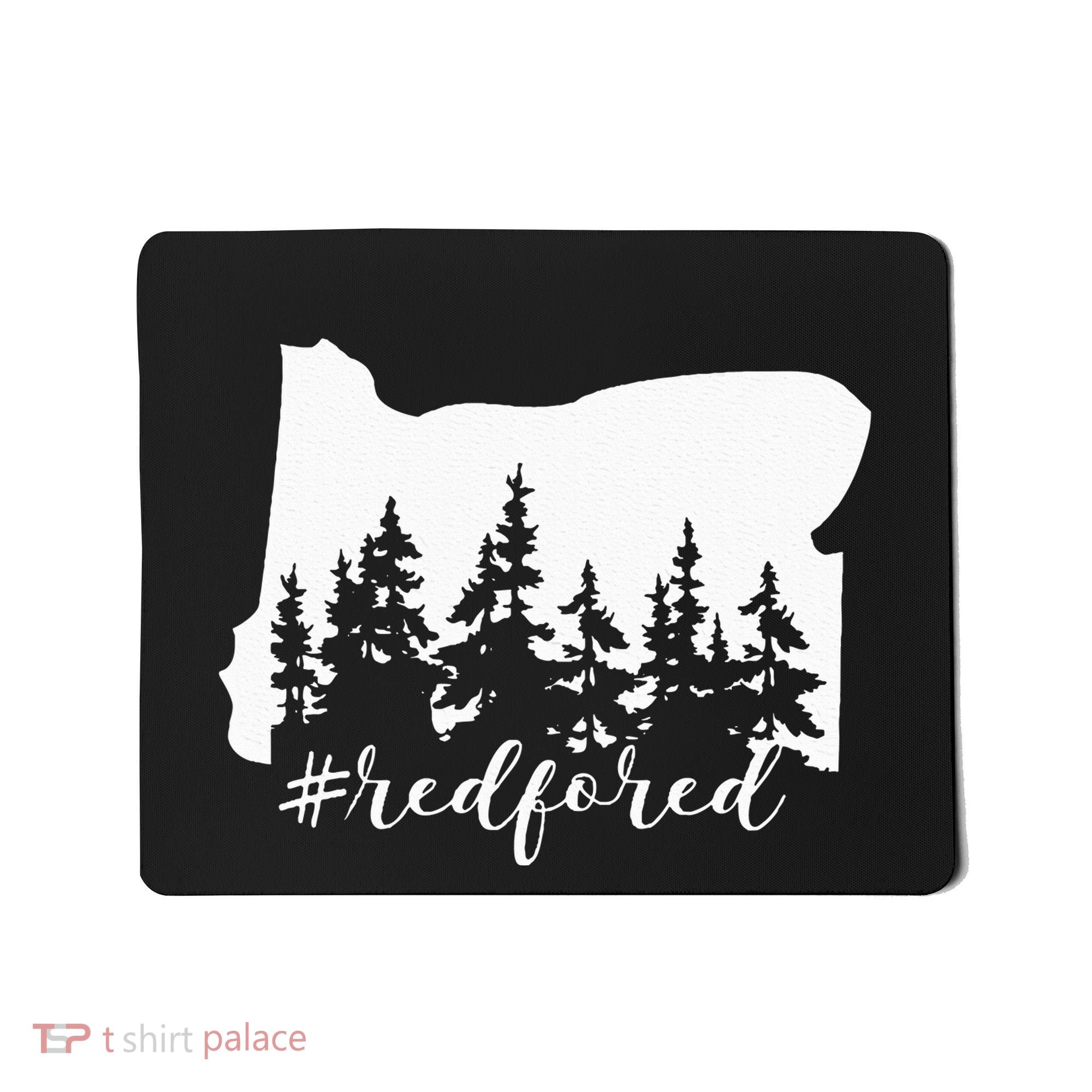 Red For Ed Oregon Trees Teacher Support Mousepad