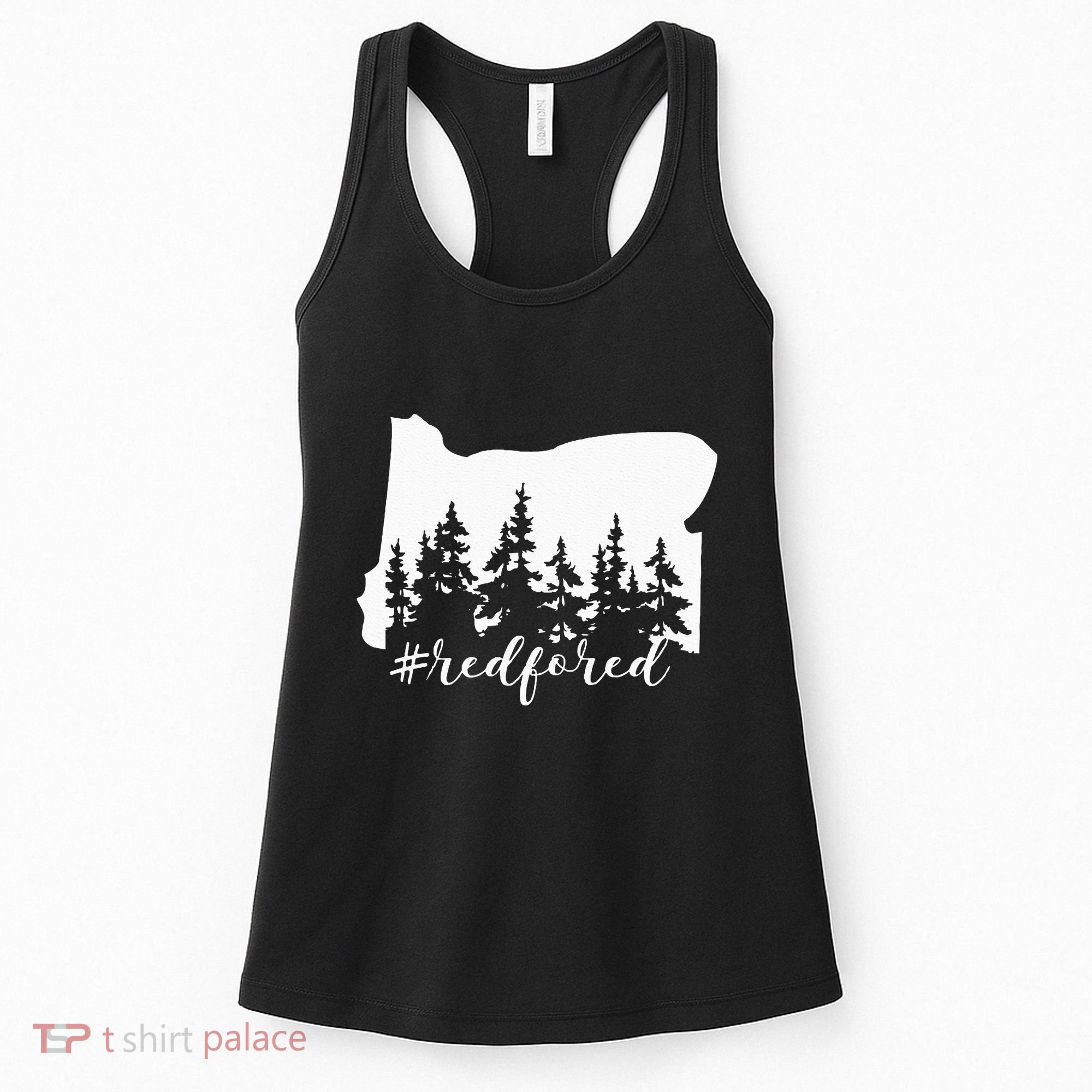 Red For Ed Oregon Trees Teacher Support Women's Tank Top