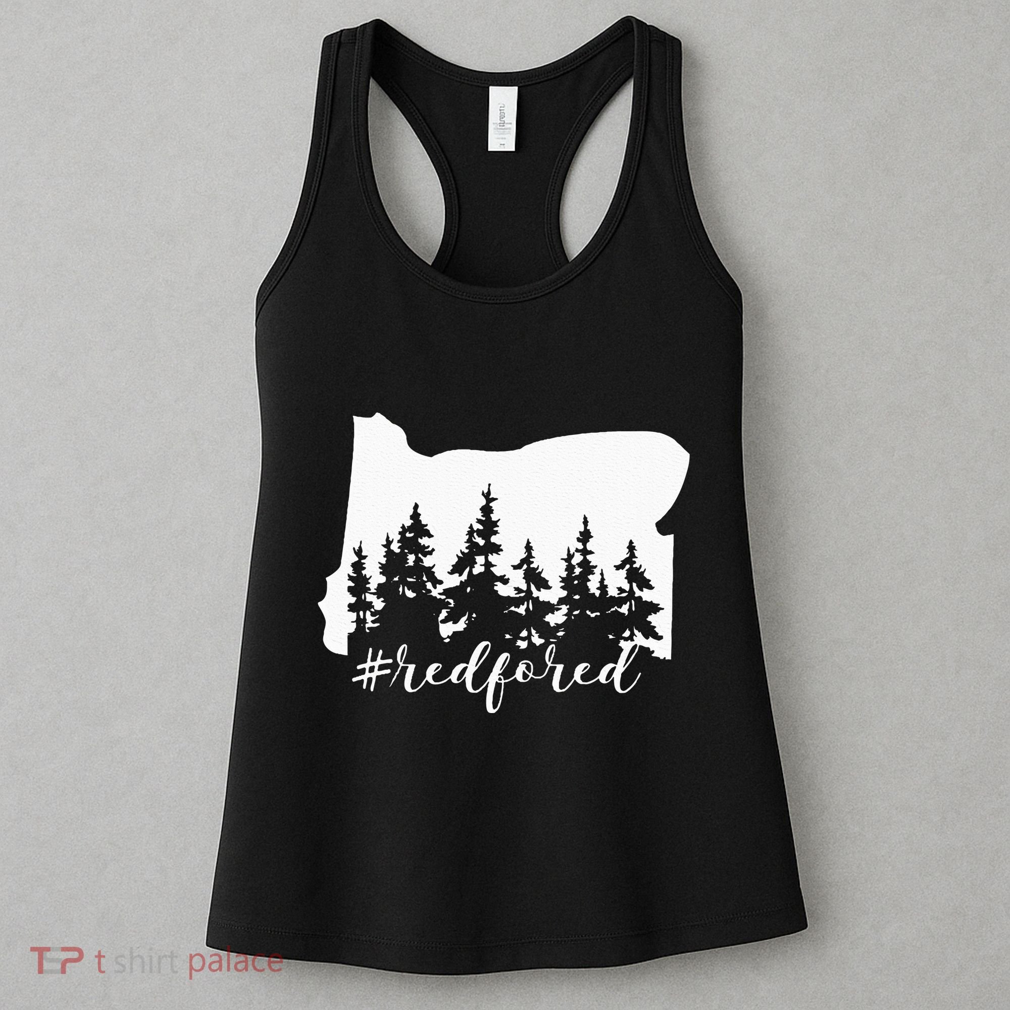 Red For Ed Oregon Trees Teacher Support Women's Tank Top