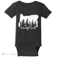 Red For Ed Oregon Trees Teacher Support Baby Bodysuit thumb 0