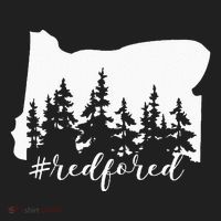 Red For Ed Oregon Trees Teacher Support Golf Towel thumb 3