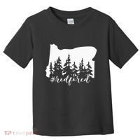Red For Ed Oregon Trees Teacher Support Toddler T-Shirt thumb 0