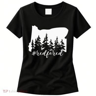 Red For Ed Oregon Trees Teacher Support Women's T-Shirt