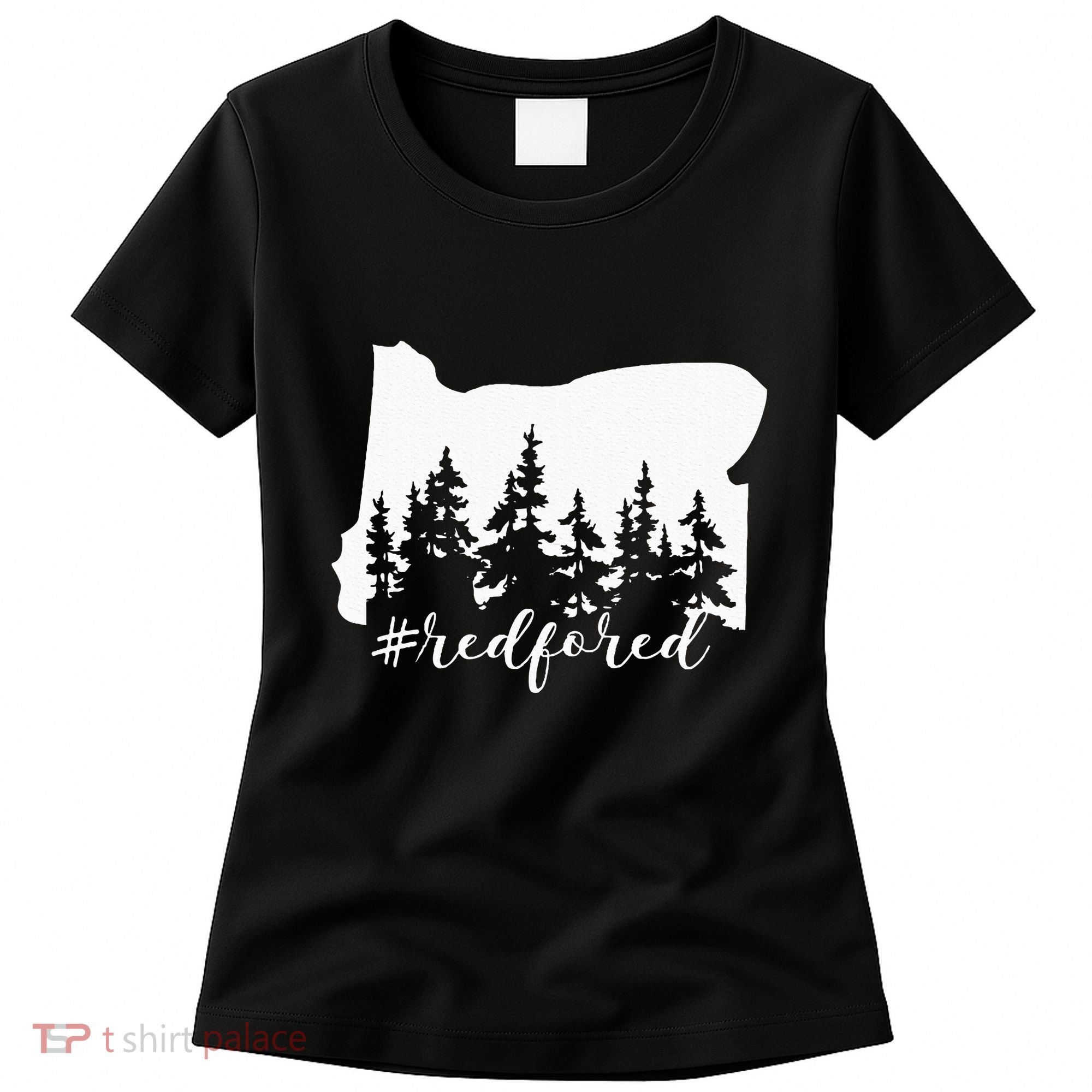 Red For Ed Oregon Trees Teacher Support Women's T-Shirt
