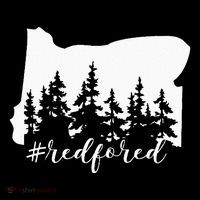 Red For Ed Oregon Trees Teacher Support Kids T-Shirt thumb 4