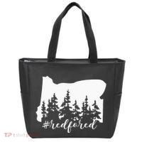 Red For Ed Oregon Trees Teacher Support Tote Bag thumb 0