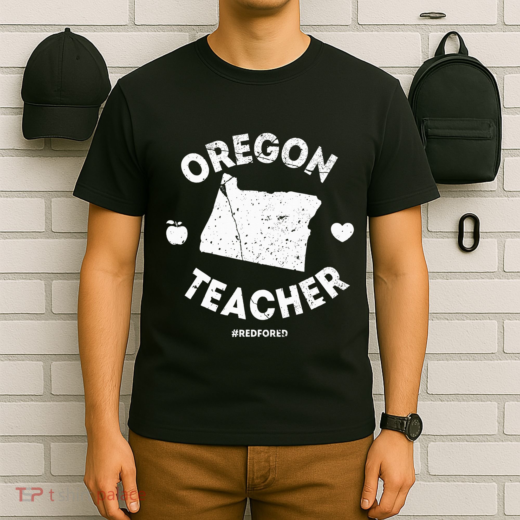 Red For Ed Teacher Oregon Or Education T-Shirt