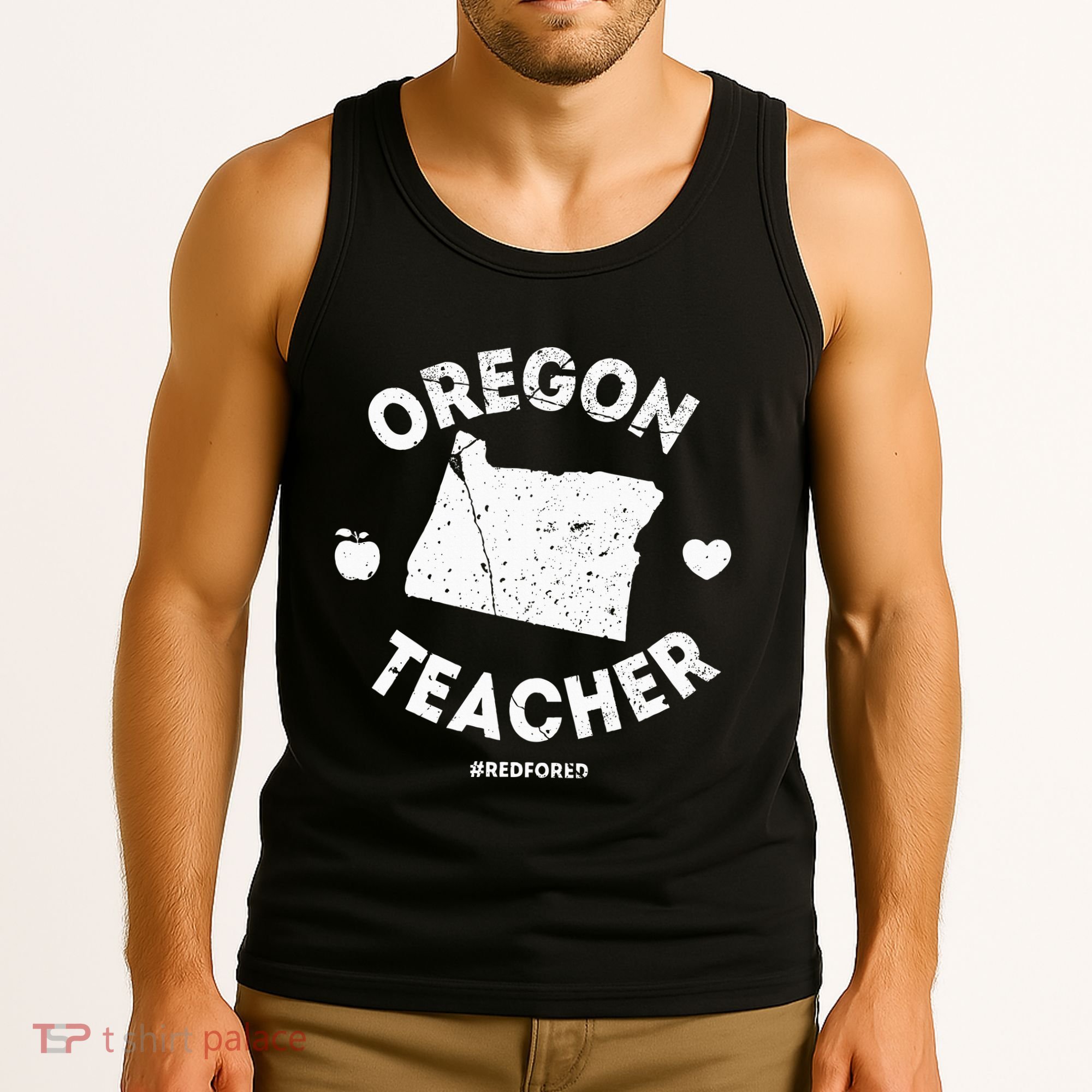 Red For Ed Teacher Oregon Or Education Tank Top